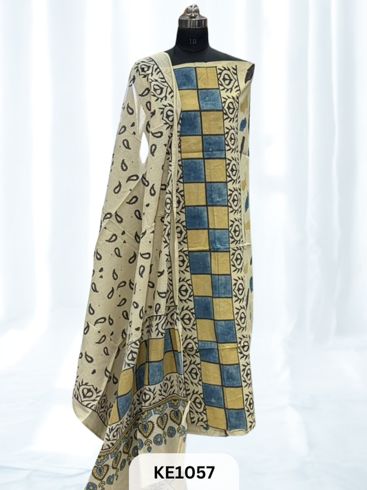 PURE COTTON AJRAKH SALWAR - VEGETABLE PRINT