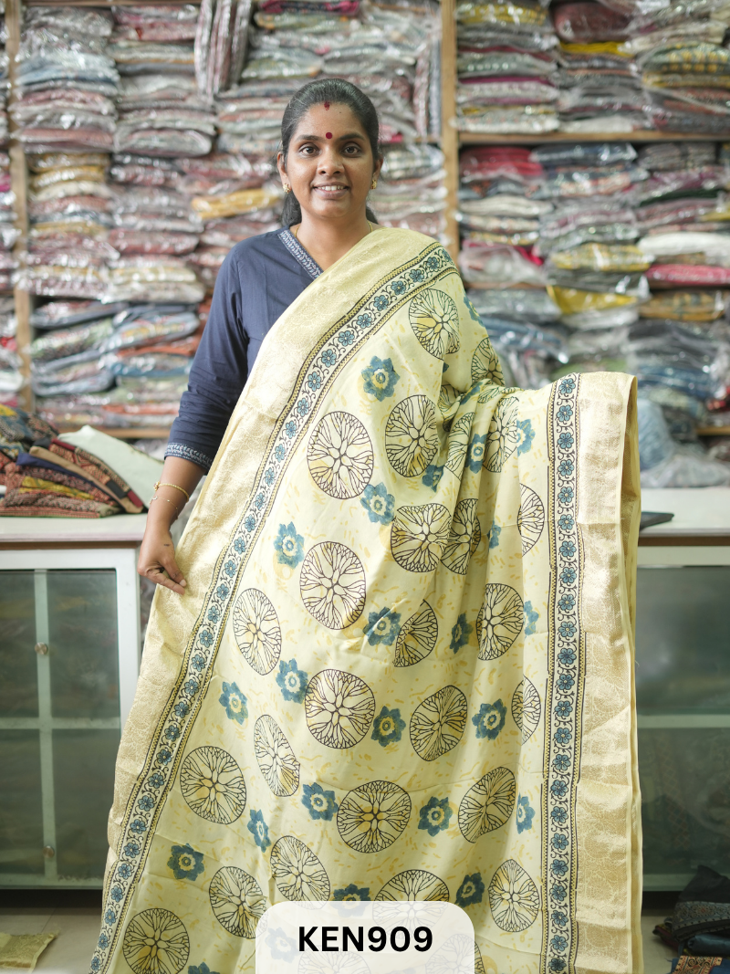 DOLA SILK AJRAKH HANDBLOCK RICH PALLU SAREE