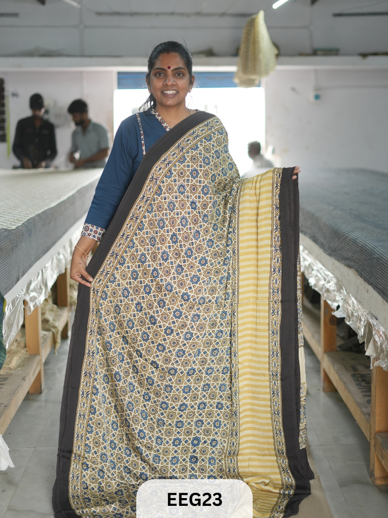 AJRAKH MODAL SAREE