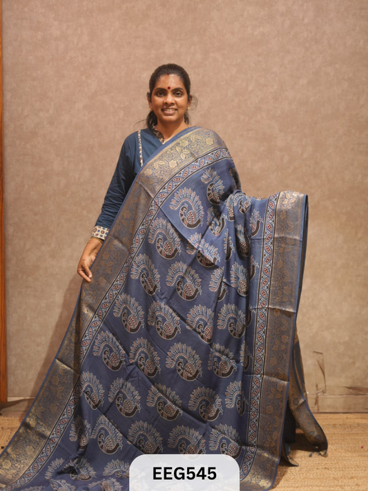 AJRAKH DOLA SILK SAREE