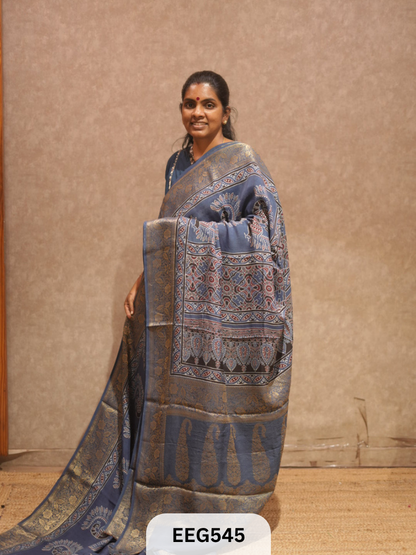 AJRAKH DOLA SILK SAREE