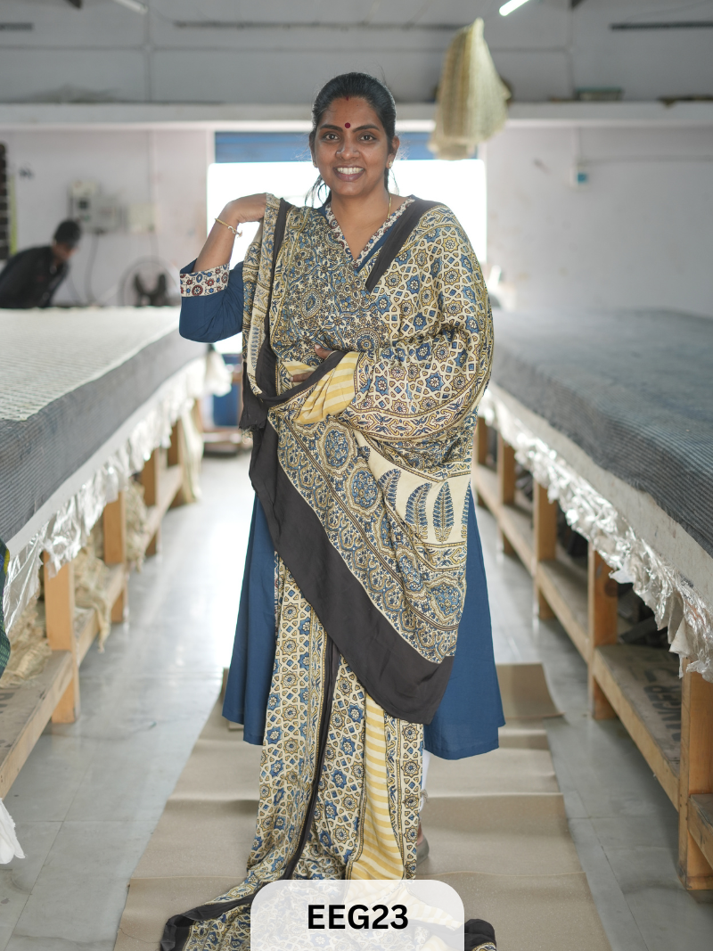 AJRAKH MODAL SAREE