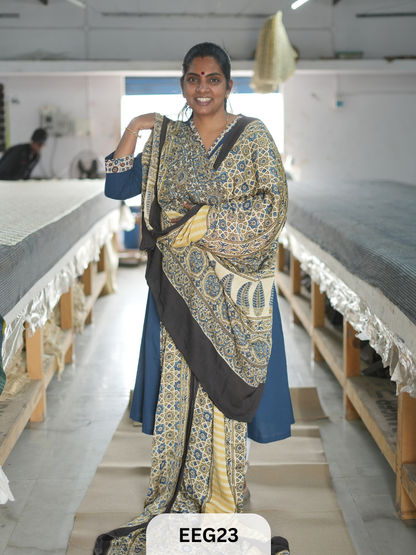 AJRAKH MODAL SAREE