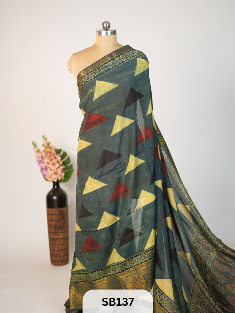 CHENNURI SILK WITH KANCHI BORDER