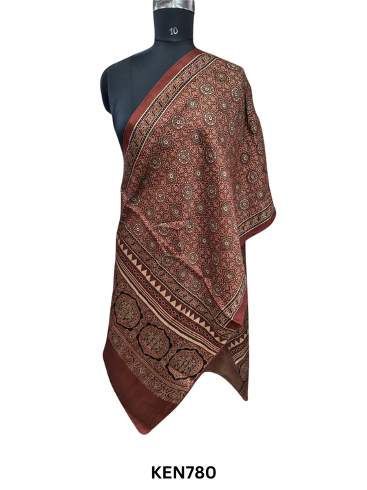 MASHRUSILK VEGETABLE DYE STOLES - LENGTH 2.15 MTR WIDTH 22