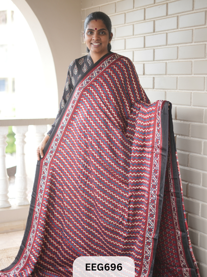 AJRAKH MODAL SAREE - JACKPOT