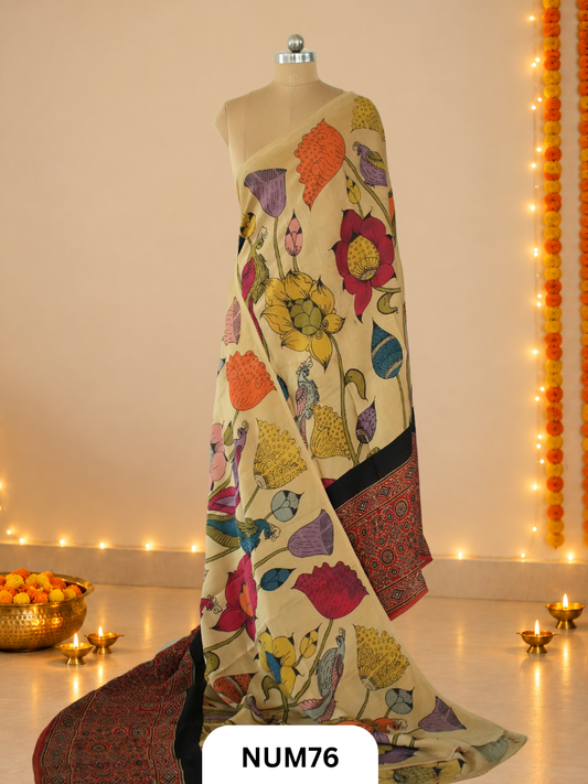 Penkalamkari Floral Saree