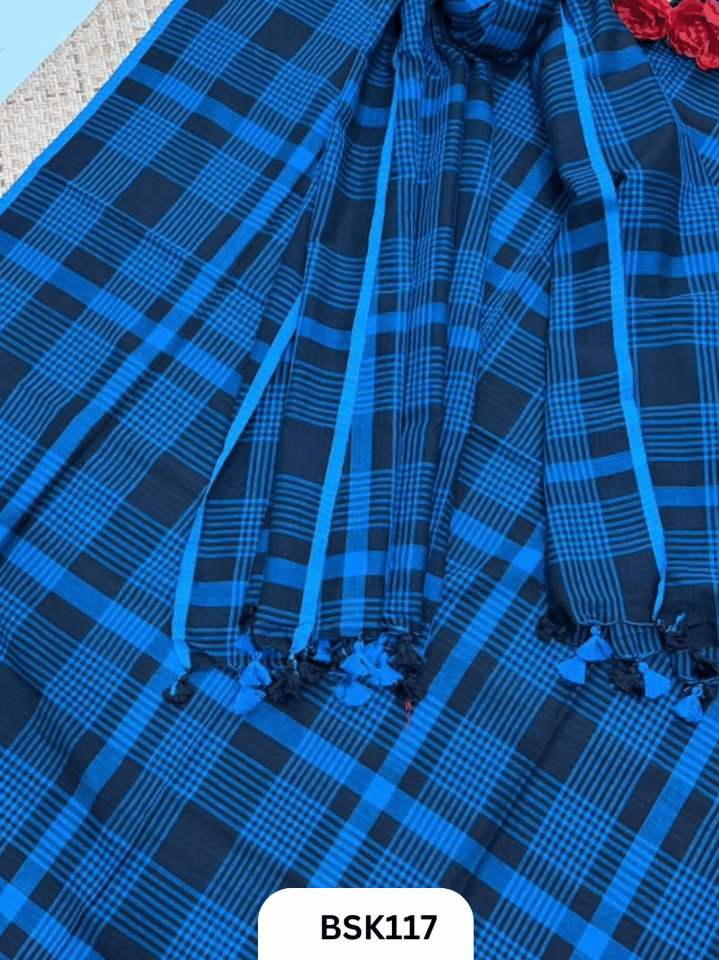 Mul Cotton Checks Top Duppata -2.5Mtr