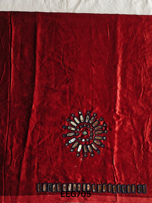MASHRU MIRROR WORK UNSTITCHED BLOUSE  PIECE