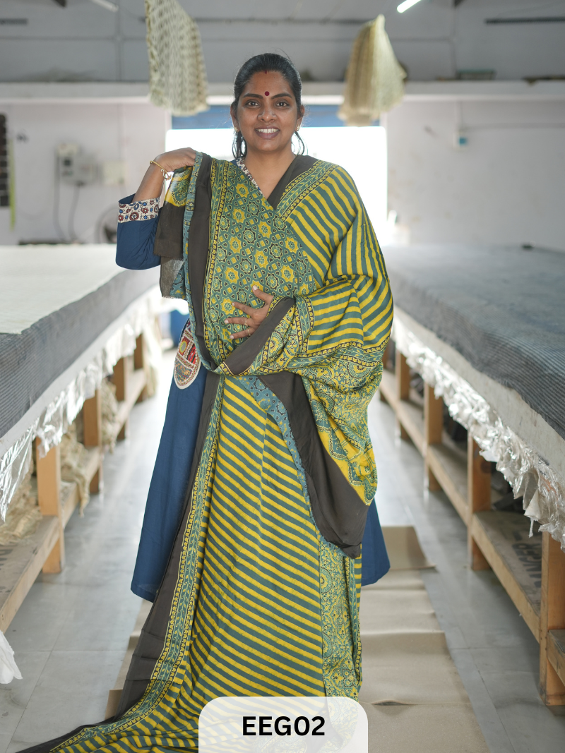 AJRAKH MODAL SAREE