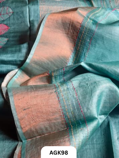 Gaachi by Nethi Tassar – Hand Block & Screen Print Saree with Blouse Piece