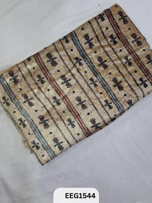 VELVET AJRAKH PRINT FABRIC-1MTR
