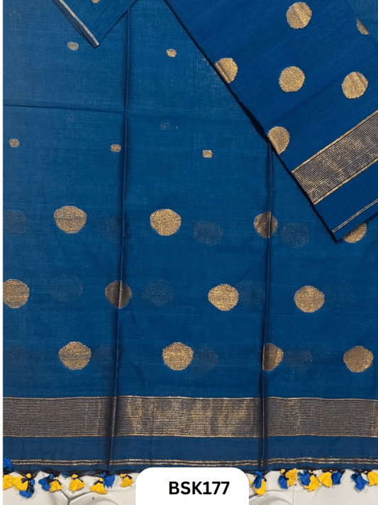 Pure Mulcotton Handloom Polka Salwar Suit  Top 2.5mtr and Duppata 2.5mtr