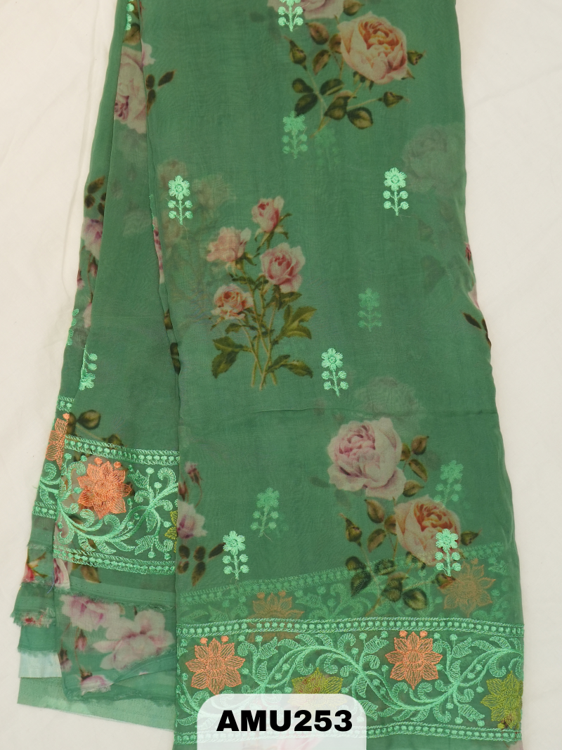 BANARAS RUSSIAN SILK SAREE WITH PRINTED