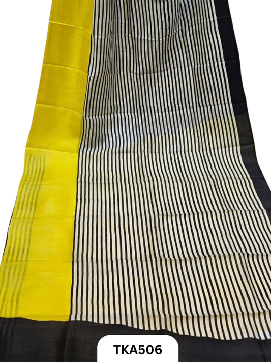 Murshidabad Silk Block Printing Saree