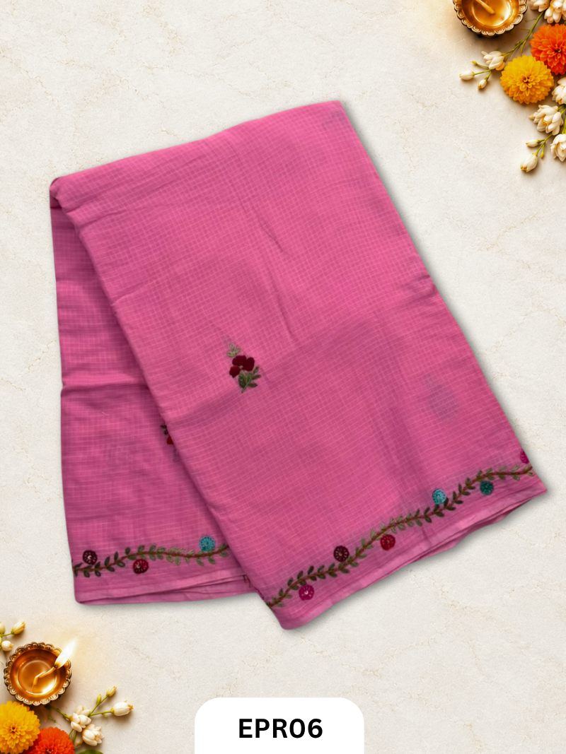 Kota Cotton With Embroidery Lambani Saree