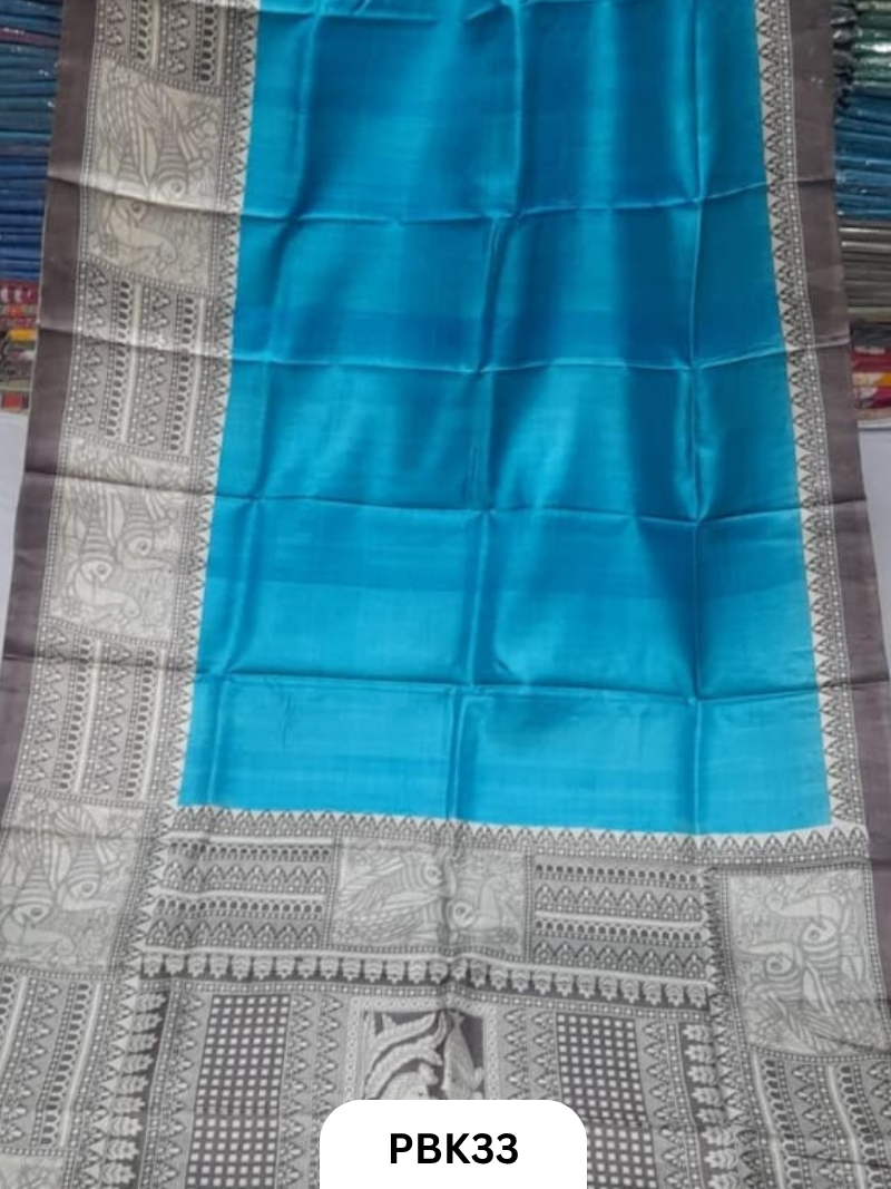 Pure With Out zari Tussar Saree