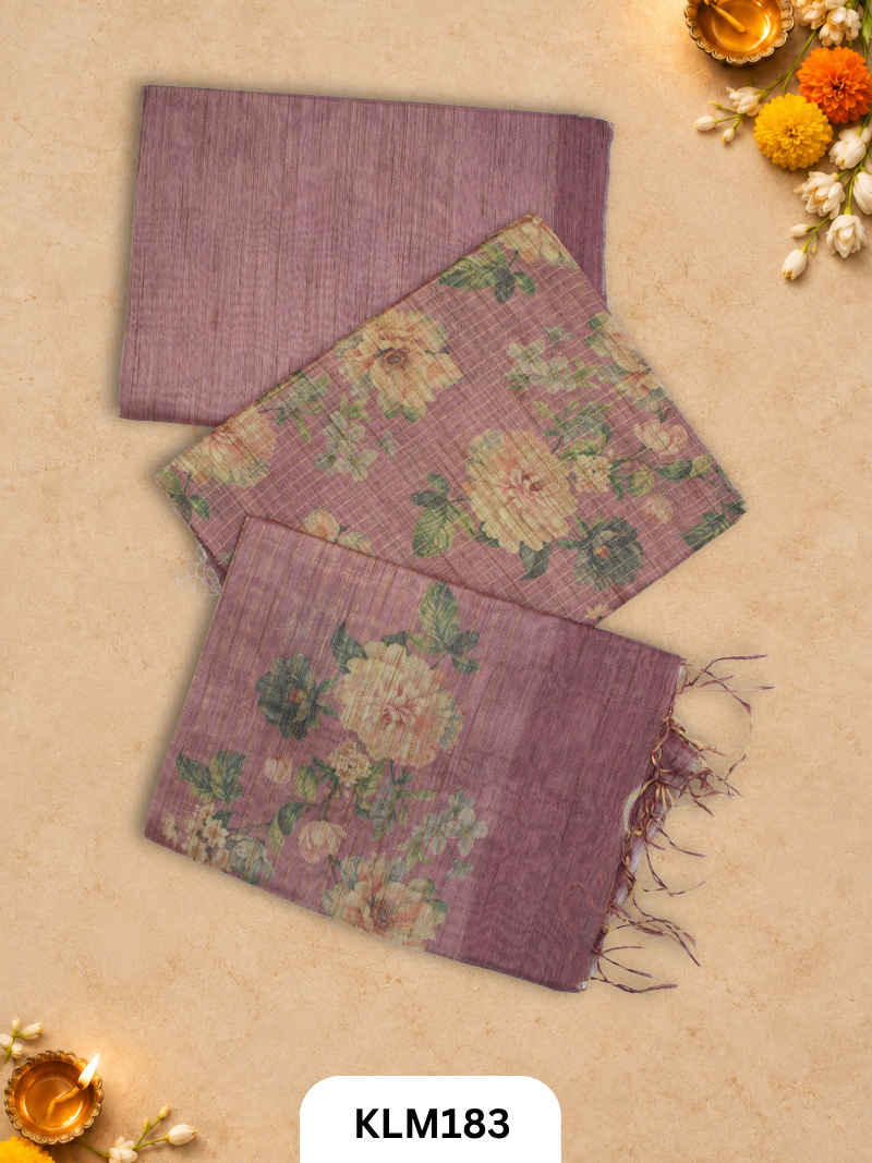 Semi Tussar Salwar Unstitched 3Pc Set