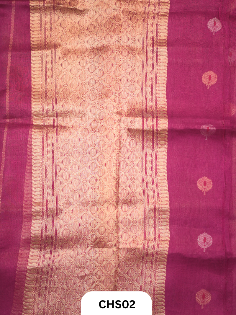Pure Kora Organza Handloom Saree