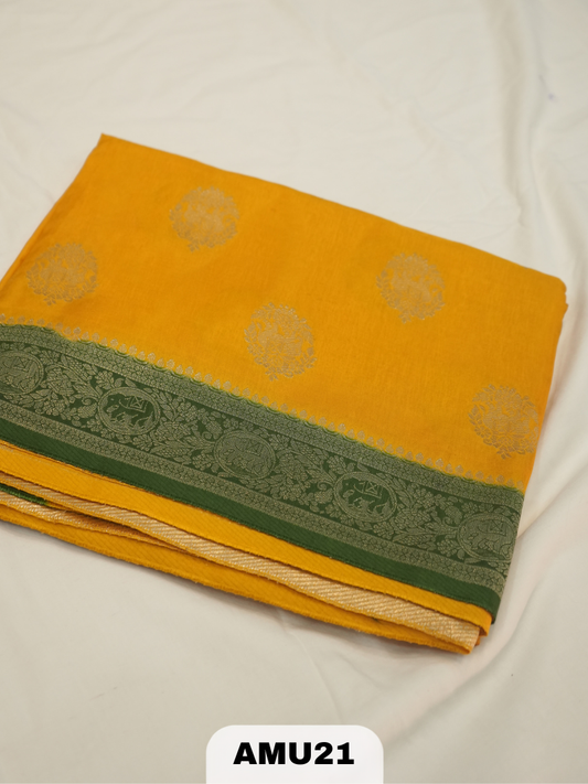 RUSSIAN SILK SAREE WITH BORDER