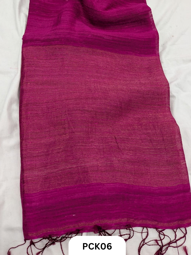Pure Handloom Matka Plain Saree