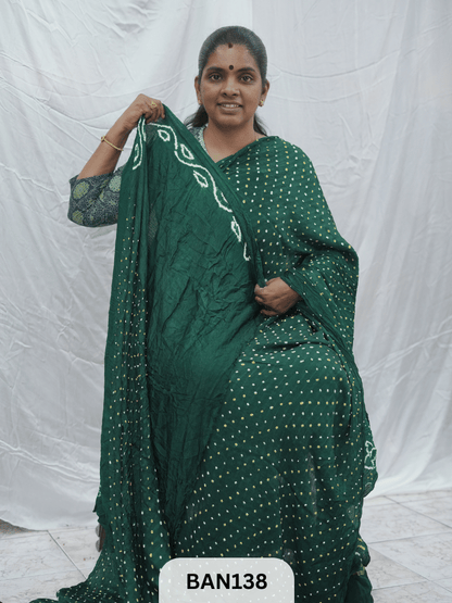 100% VEGAN SILK WITH LAGDI PATTA SAREE