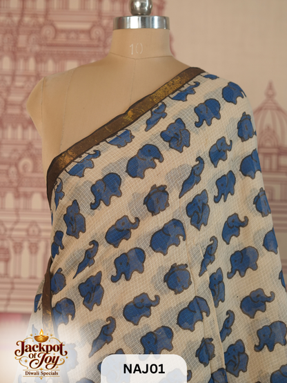 PREMIUM PURE KOTA KALAMKARI SAREE