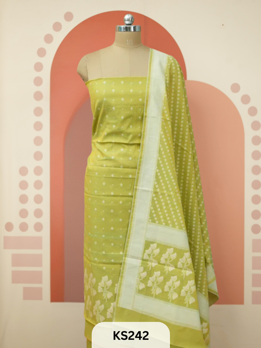 PURE CHANDERI SILK HANDLOOM SALWAR