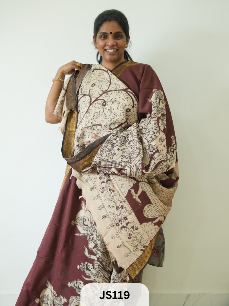 PURE CHENNURI SILK WITH MANGALAGIRI NIZAM BORDER