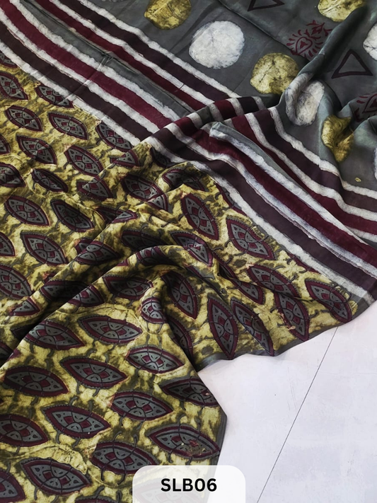 NASPHAL AJRAKH VANASPATHI MODAL HANDBLOCK PRINT SAREE