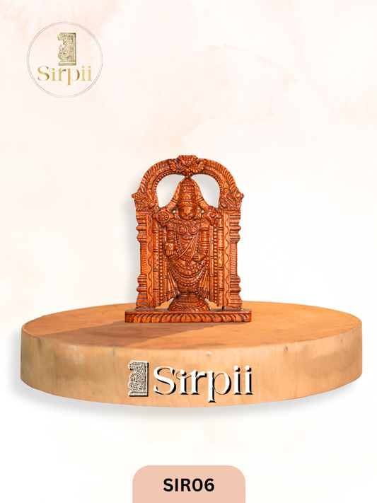 Wooden Lord Perumal Wall Hanging - Height 12" INCH, WIDTH 9"INCH