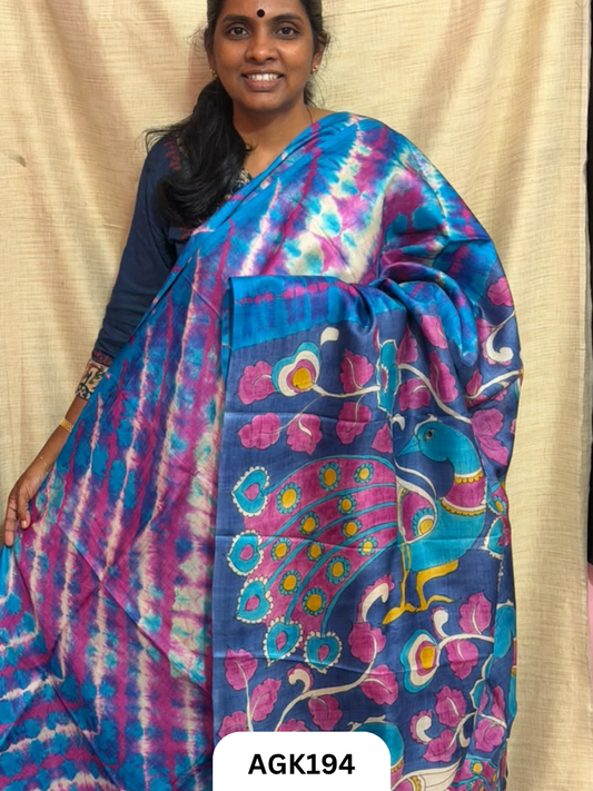 Gaachi by Nethi Tassar – Hand Block & Screen Print Saree with Blouse Piece