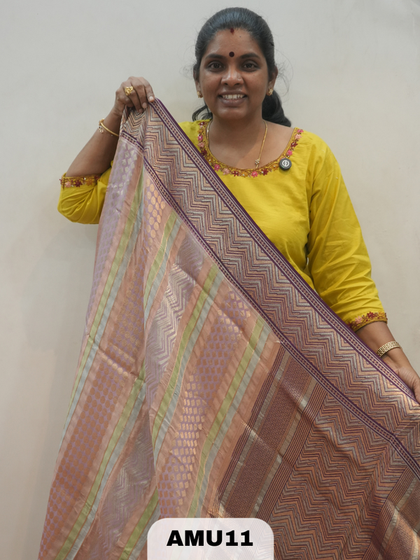 VISCOSE SATIN SAREE WITH BORDER