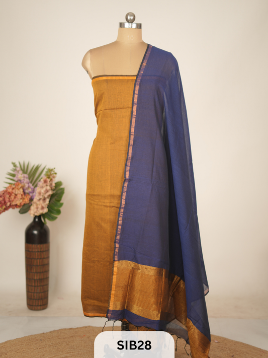 COTTON JAMDHANI TOP WITH DUPATTA