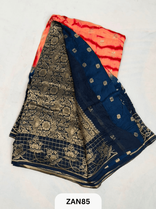 BANARASI SHIBORI WITH CHECKS BORDER SAREE