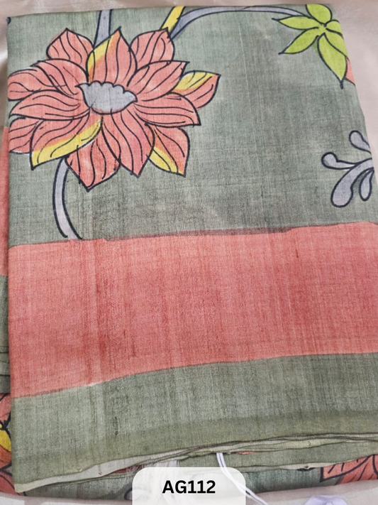 PURE GACHI TUSSAR WITH PENKALAMKARI