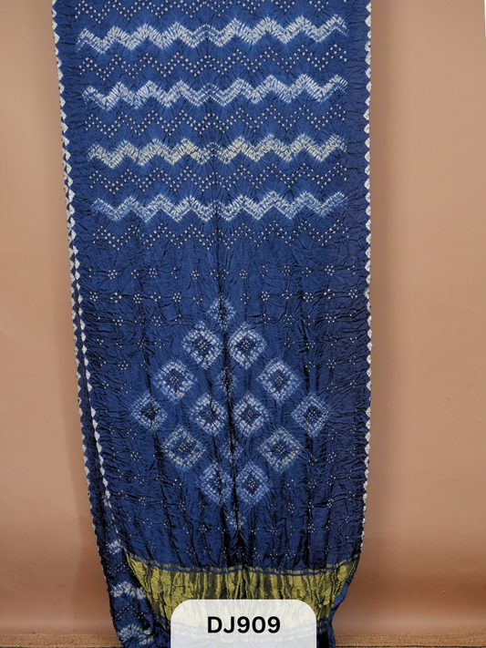 BANDHANI SHIBORI SAREE WITH LAGDI PATTA