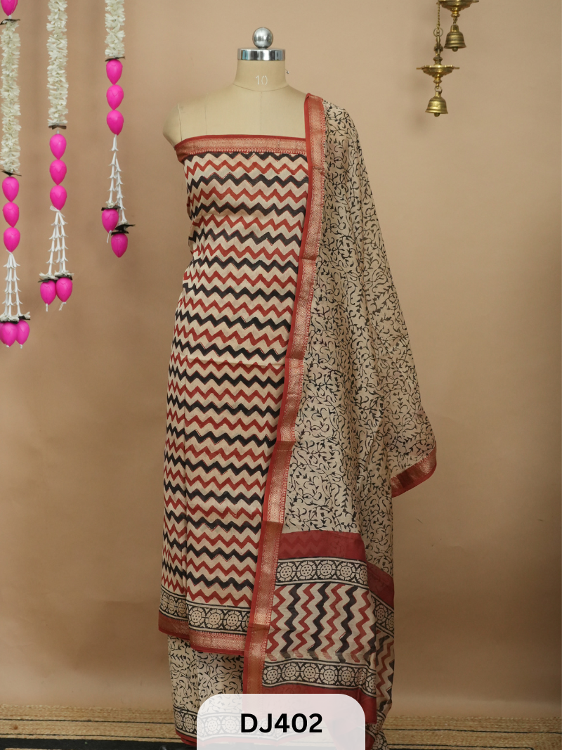 JAIPUR MAHESHWARI SILK HANDBLOCK PRINT