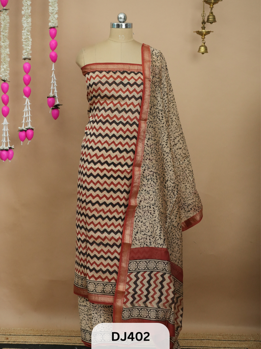 JAIPUR MAHESHWARI SILK HANDBLOCK PRINT