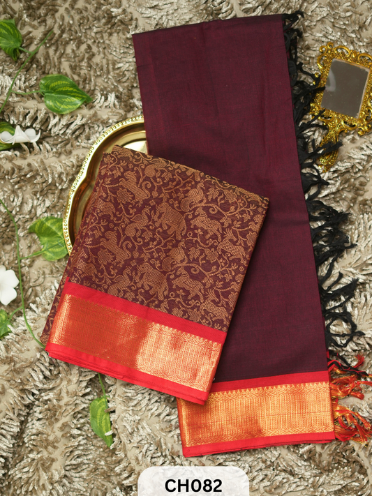 Chettinad Vanasingaram Exclusive HandloomCotton Salwar Suit - 2Pcs Unstitched