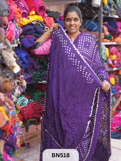 SEMI TISSUE WITH CHORAS DANI SAREE - LAGDI PATTA