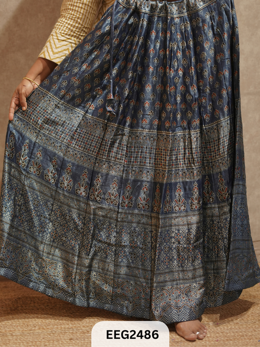 MUSHRU SKIRT 6 MTRS. FLARE-FREE SIZE