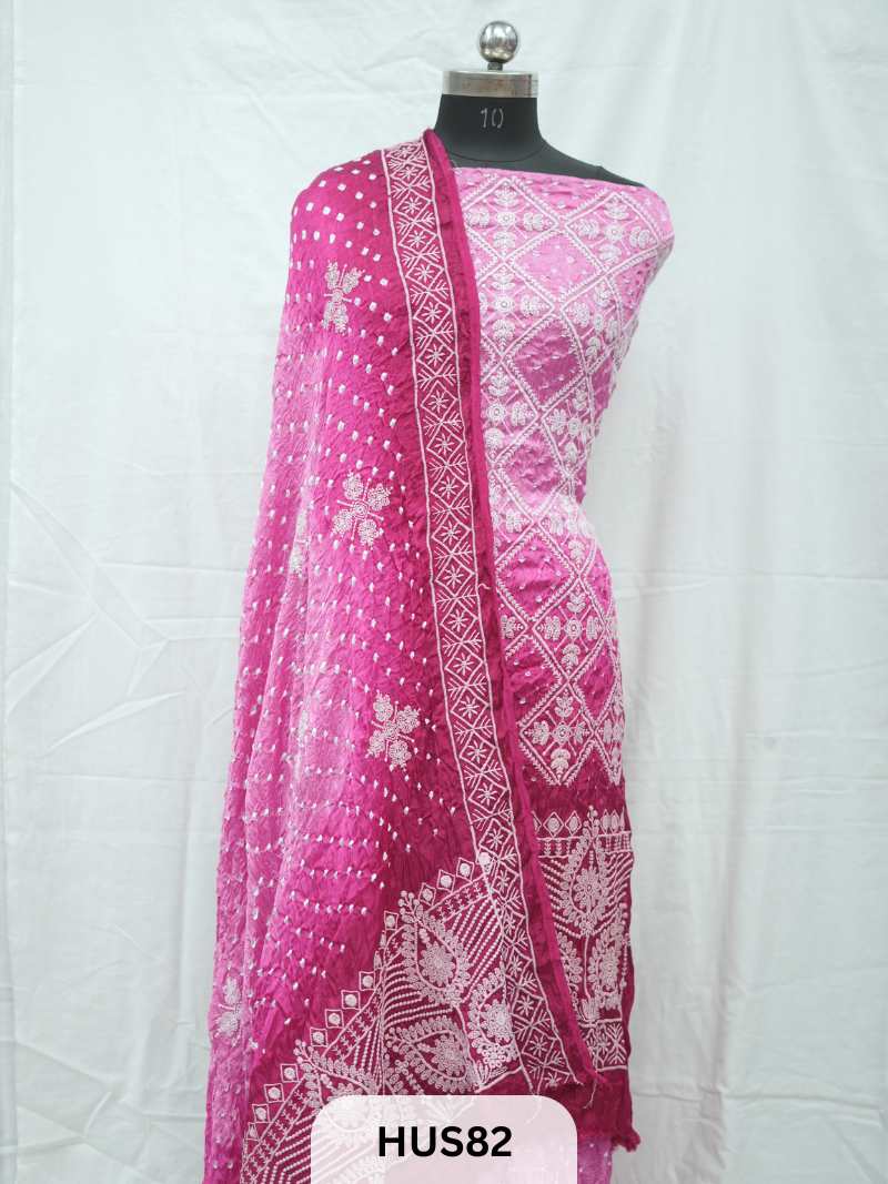 LUCKNOWI CHIKANKARI -3 PCS SALWAR SUIT - MODAL
