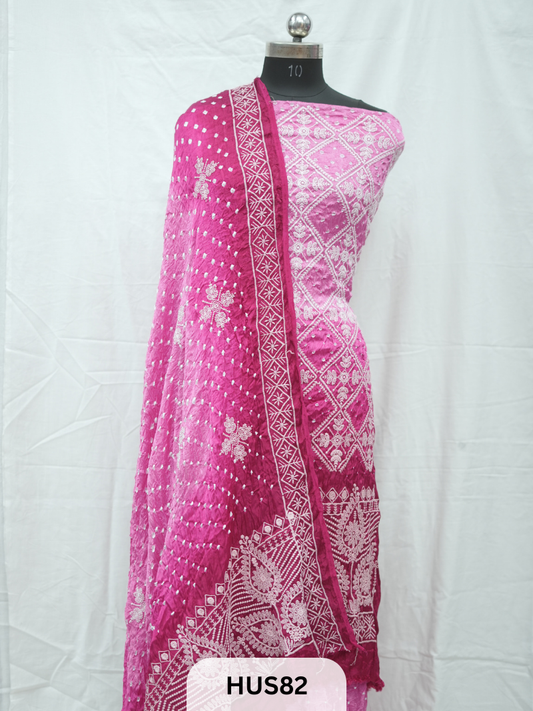 LUCKNOWI CHIKANKARI -3 PCS SALWAR SUIT