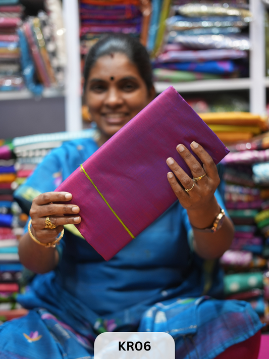 BISHNUPUR PLAIN KATAN SILK SAREE