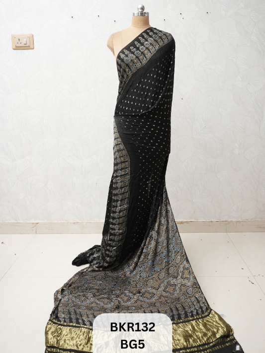 BANDHANI & AJRAKH MODAL SAREES | LAGDI PATTA