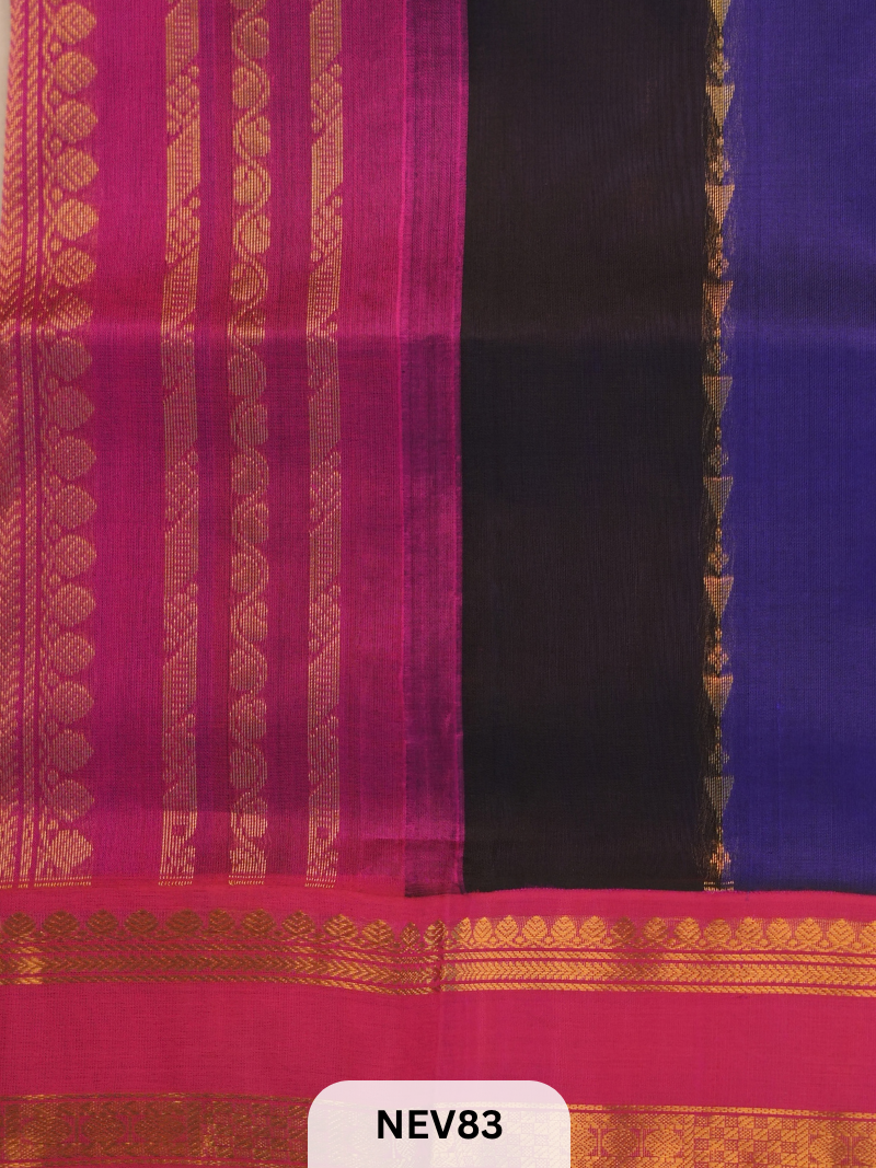 Korvai Border Multi Color Stripe