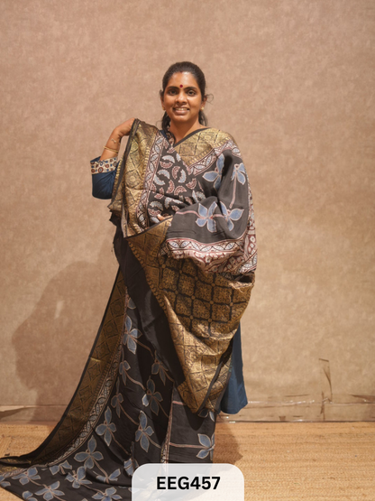 AJRAKH DOLA SILK SAREE