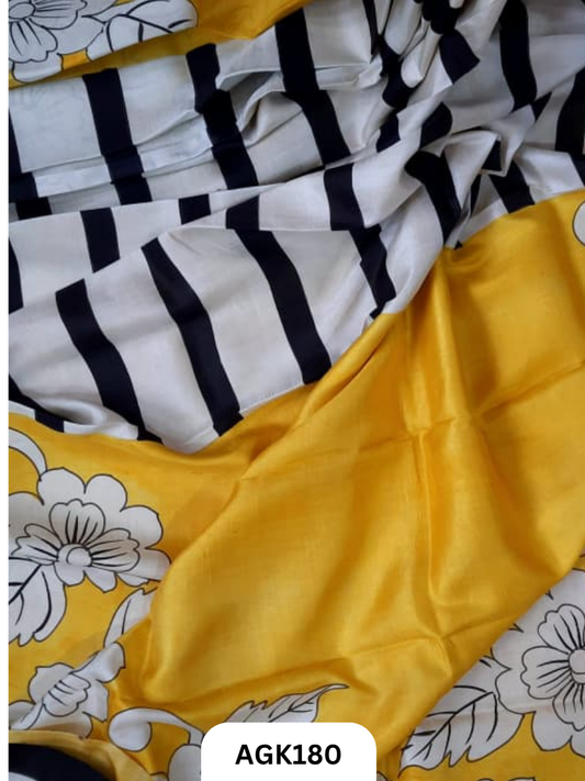 Murshidabad Silk 4Ply Hand Printing Work