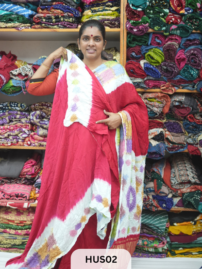 PURE MODAL WITH CHECKS MULTI COLOUR BORDER